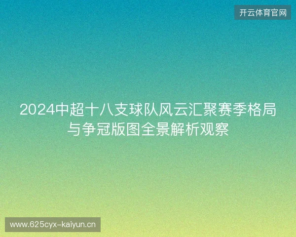 2024中超十八支球队风云汇聚赛季格局与争冠版图全景解析观察 2024中超十八支球队风云汇聚赛季格局与争冠版图全景解析观察
